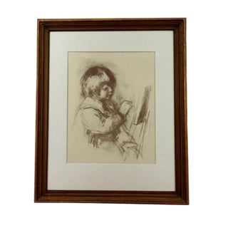 1960's Impressionist Print, "Small Painter" by Renoir For Sale