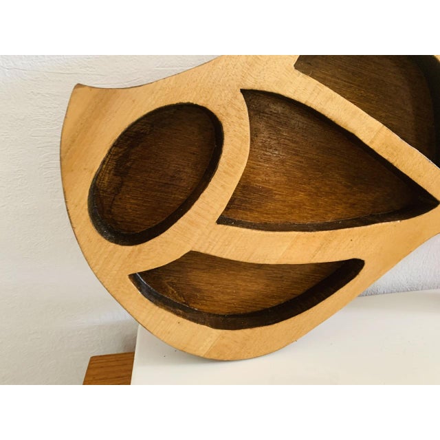 1970s Vintage Scandinavian Wood Fish Sculpture by A. Hiben, 1977 For Sale - Image 5 of 16