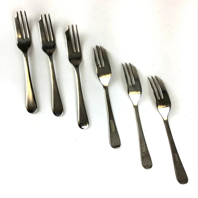 Vintage Sheffield England Silver Plated Cocktail Forks - Set of 6 For Sale - Image 10 of 10