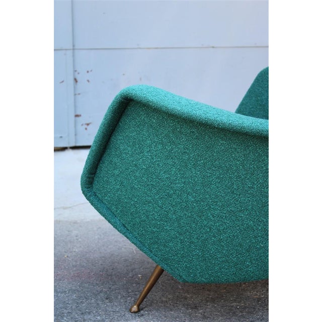 Textile Armchairs by Aldo Morbelli for Isa Bergamo, Italy, 1950s, Set of 2 For Sale - Image 7 of 16