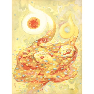 1938 Abraham Rattner 'Surrealist Visions' Surrealism Multicolor,Yellow France Lithograph For Sale