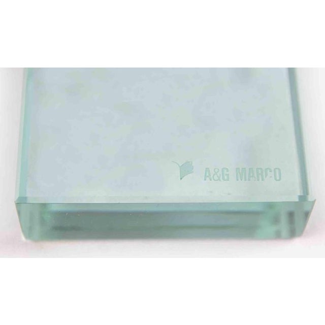 Mid-Century Minimalist Glass Bookend by A&G Marco, Italy, 1970s For Sale - Image 4 of 5