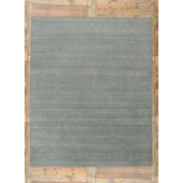 Gray Gray Area Rug With Modern Style 8′3″ × 10′1″ For Sale - Image 8 of 9