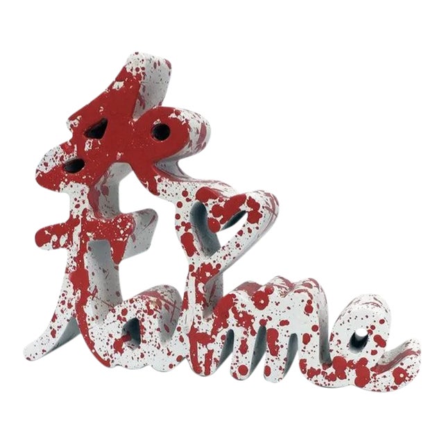 Je T'aime - Red Splash (Sculpture) by Mr Brainwash For Sale