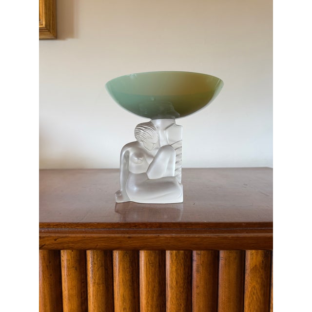 Glass Art Deco Crystal Bowl from Cristal Sèvres, France, 1930s For Sale - Image 7 of 8