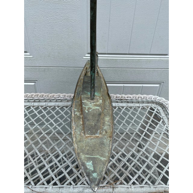 Antique New England Copper Sailboat Weathervane For Sale - Image 4 of 5