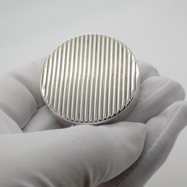 Vintage sterling silver trinket box, handmade in Alessandria, Italy between the 1970s and 1980s in solid Sterling Silver...