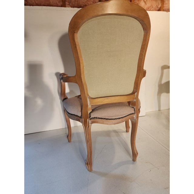 Late 18th Century Late 18th Century Louis XV Rococco Gilt Armchair Set With Needlepoint For Sale - Image 5 of 10