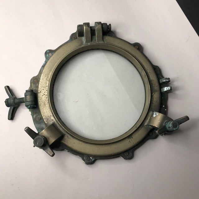 1960s Antique Marine Nautical Bronze Sunken Ship Porthole, 1960s For Sale - Image 5 of 18