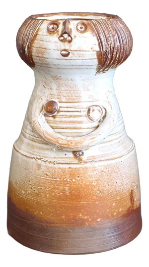 Glazed Ceramic Woman Figure Vase by Jacques Pouchain for Atelier Dieulefit, 1960s