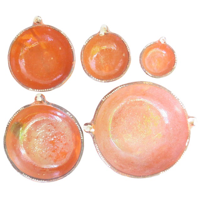 Mexican Tlaquepaque Terracotta Redware Nesting Bowls, S/5 For Sale - Image 4 of 5