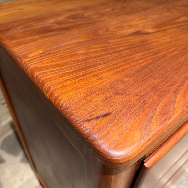 Brown Mid-Century Modern Walnut Dresser Sculpted Wooden Pull Handles For Sale - Image 8 of 11