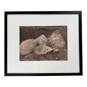 19th Century Framed Edward S. Curtis Photogravure Titled "Pomo Seed Gathering Utensils"