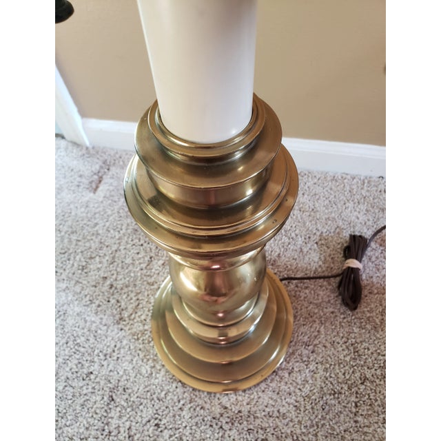 Traditional Vintage Brass Lamps by Stiffel Very Large Scale Base - a Pair For Sale - Image 3 of 9