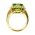 Metal late 20th Century 18k Yellow Gold Large Peridot and Diamond Ring, , Size 6 For Sale - Image 7 of 11