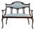 Antique Classical Mahogany Lyre-Back Settee For Sale