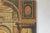Vintage Painted Three-Panel Folding Screen with Trompe-l’Œil Palace Interior and Throne Scene For Sale - Image 11 of 12