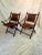 Pair of Faux Bamboo Folding Leather and Wood Campaign Chairs with Brass Details For Sale - Image 11 of 12