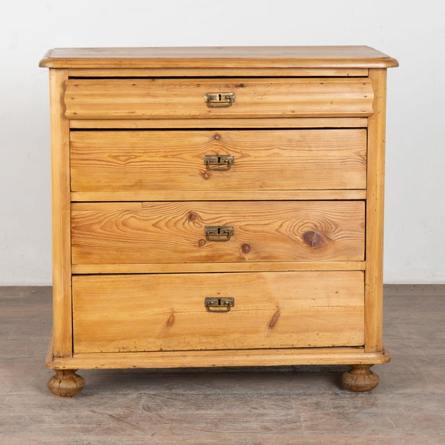 Farmhouse 19th Century Four Drawer Pine Chest of Drawers, Denmark For Sale - Image 3 of 13