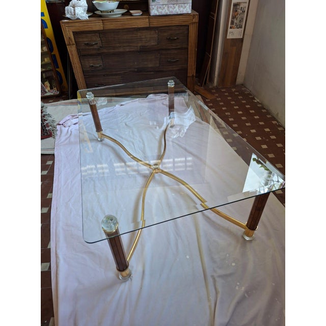 Vintage Glass Coffee Table, 1980s For Sale - Image 9 of 11