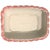 Vintage Ceramic Rectangular Planter Plant Pot White Pink European City Design For Sale In Tampa - Image 6 of 7