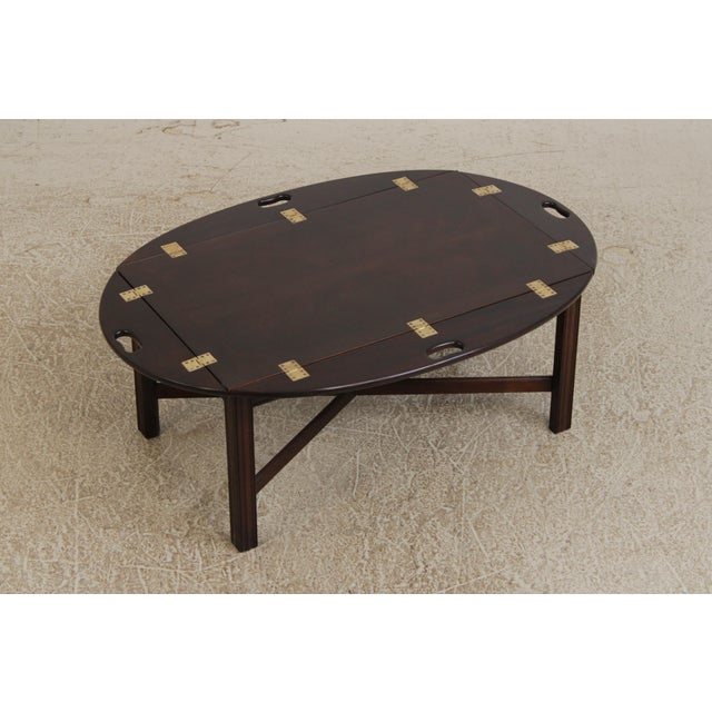Stickley Stickley Mahogany Butlers Tray Top Table For Sale - Image 4 of 16