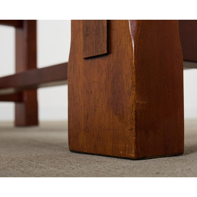 Arts and Crafts Style Trestle Dining Table For Sale - Image 10 of 12