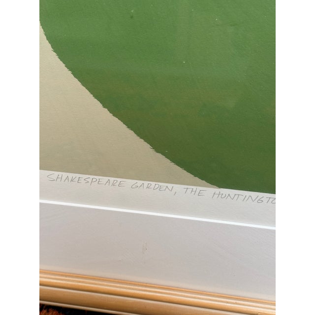 Martino Hoss Shakespeare Garden at the Huntington Hotel Serigraph, Signed For Sale - Image 9 of 13