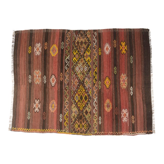 1950s Authentic Flatweave Anatolian Kilim For Sale