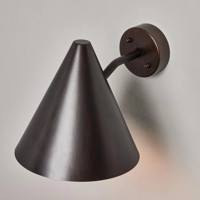 Brown Hans-Agne Jakobsson 'Tratten' Dark Brown Patinated Outdoor Sconces - a Pair For Sale - Image 8 of 12