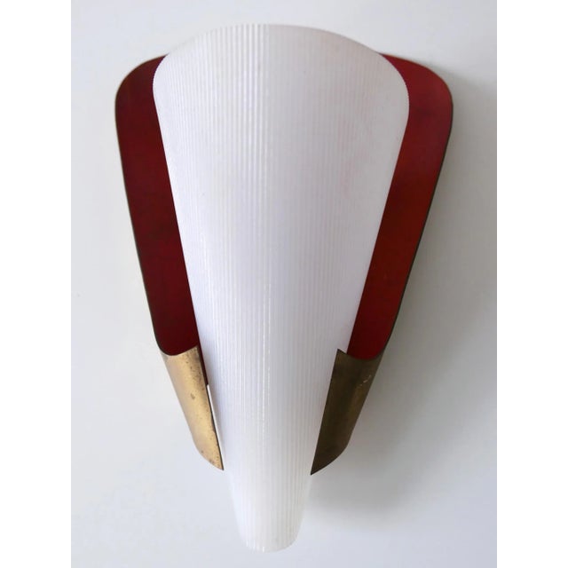 Mid-Century Modern German Brass & Acrylic Glass Sconces, 1960s, Set of 2 For Sale - Image 10 of 18