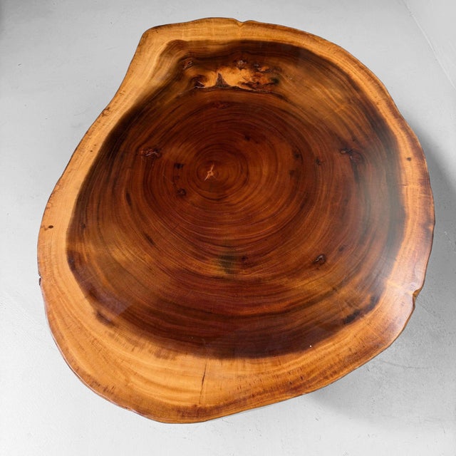 Vintage Japanese Keyaki Tree Trunk Table, 1960s For Sale - Image 12 of 14