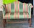 Vintage Southwood Camel Back Sofa Settee with cotton matelasse slipcover. This is the perfect size for the end of a bed or...