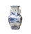 Chinese Chinese Blue & White Porcelain Oriental Mountain Scenery Graphic Vase For Sale - Image 3 of 7