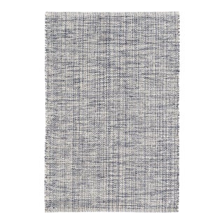 Dash & Albert by Annie Selke Marled Indigo Woven Cotton Rug, 9' 6" x 13' 6" For Sale
