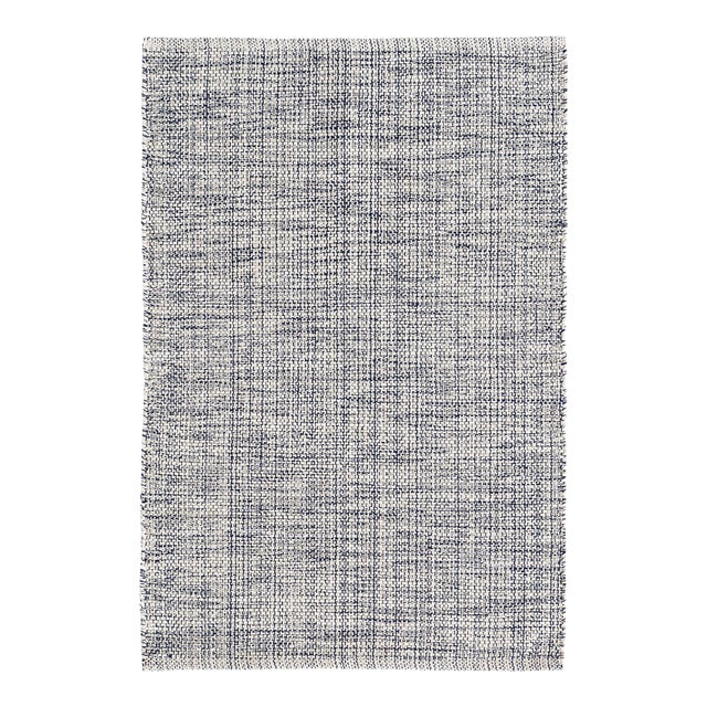 Dash & Albert by Annie Selke Marled Indigo Woven Cotton Rug, 9' 6" x 13' 6" For Sale