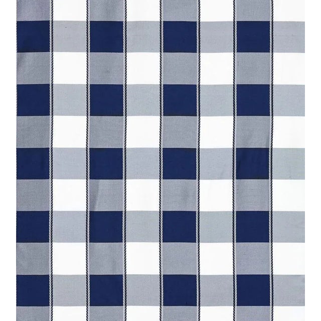 The House of Scalamandré Chelsea Check Fabric, Navy For Sale