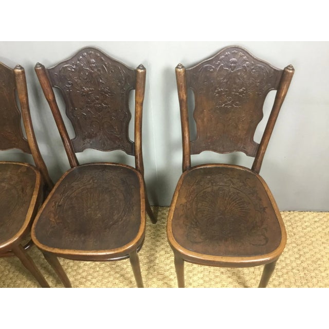 Antique Bentwood Dining Chairs from Jacob & Josef Kohn, Set of 4 For Sale - Image 14 of 18
