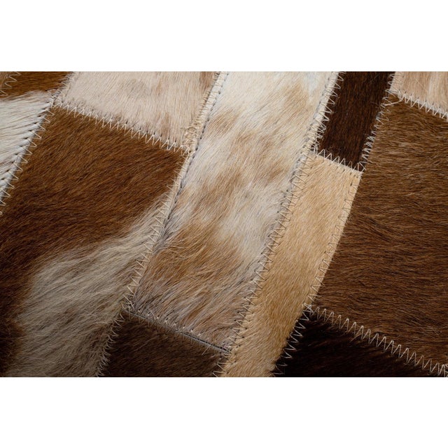 Canvello Genuine Cowhide Leather Decorative Throw Pillow With Feather Down Insert Included For Sale - Image 4 of 6