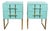 Birch and Murano Glass 2-Drawer Bedside Tables by Justfurnituress, Italy, Set of 2 For Sale