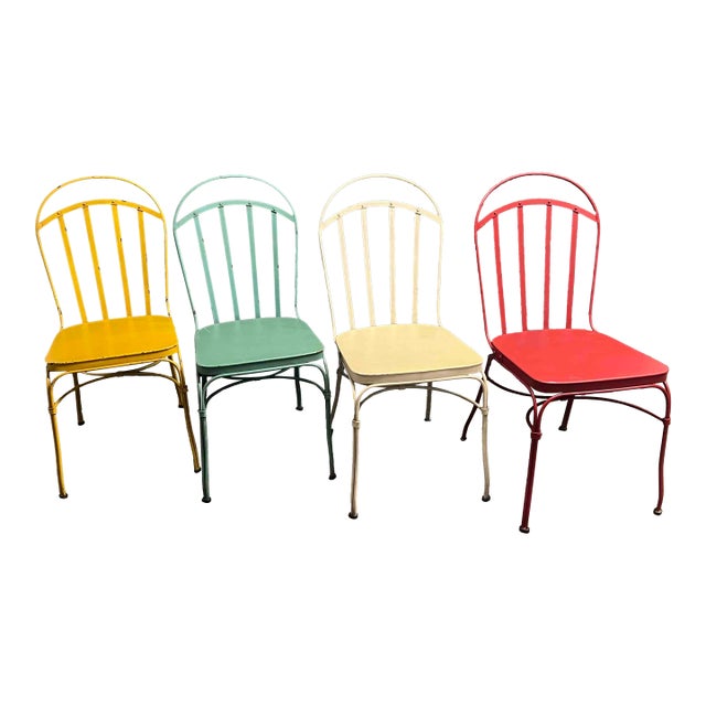 Vintage Pottery Barn Outdoor Bistro Chairs For Sale