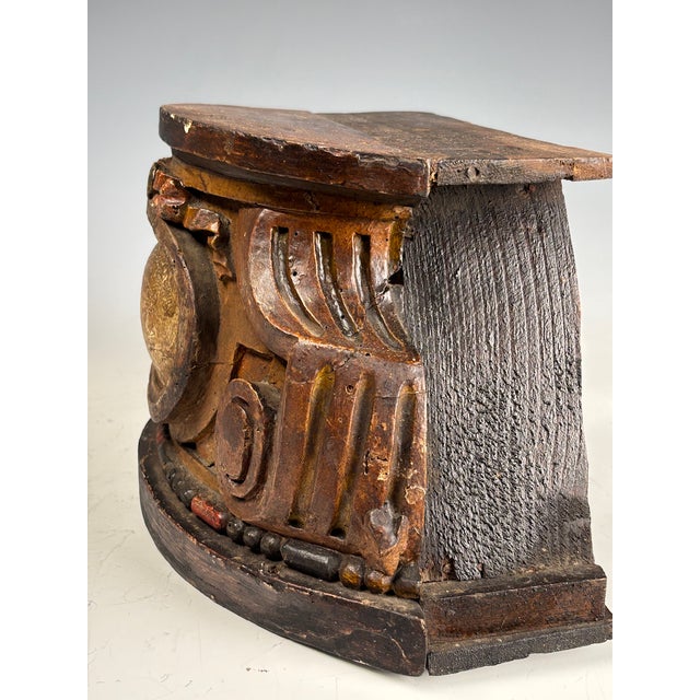 Wood 19th Century Southern European Polychrome Church Stand, 1800 For Sale - Image 7 of 14