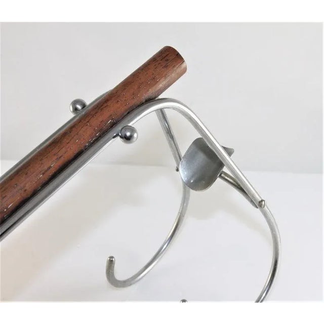 Jacques Adnet Jacques Adnet Art Deco Barware Bottle Holder, Wine Pourer Server For Sale - Image 4 of 10