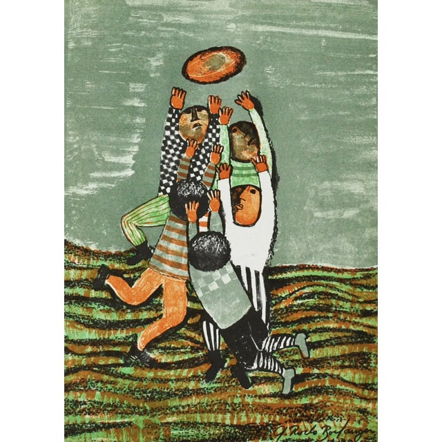 Abstract 1973 Graciela Boulanger Original Lithograph Untitled 1 For Sale - Image 3 of 3