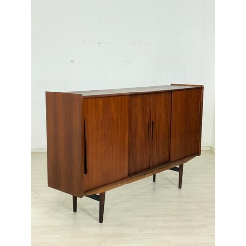 Danish Highboard in Teak For Sale - Image 6 of 11