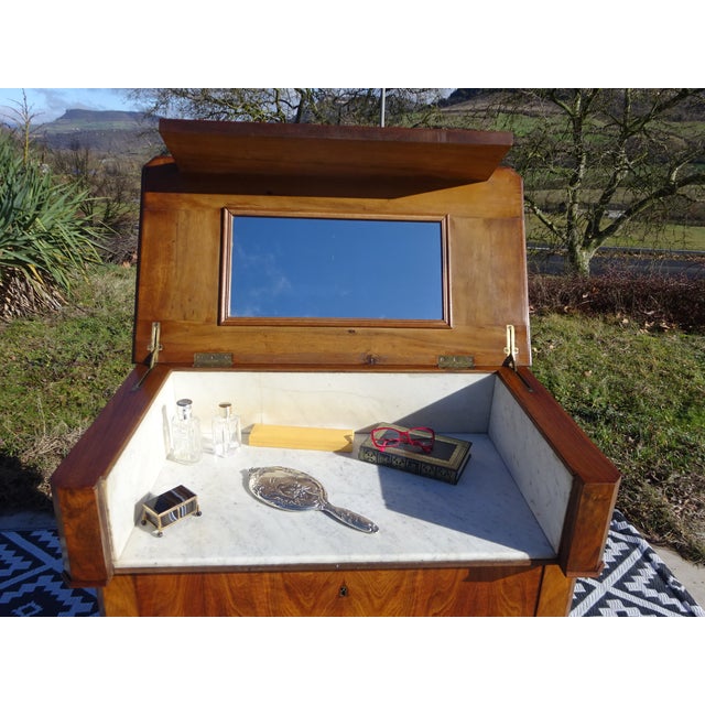 Brown Louis Philippe Walnut Dressing Table For Sale - Image 8 of 18