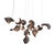 Dune 12 Cluster Chandelier with Metallic Tone Shades from Moss Objects For Sale - Image 9 of 9
