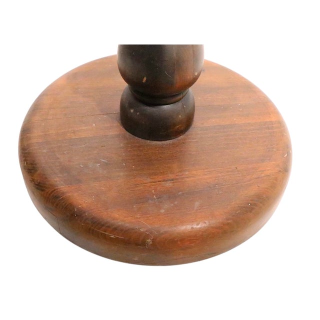 Brown Antique Turned Wood Floor Lamp For Sale - Image 8 of 11