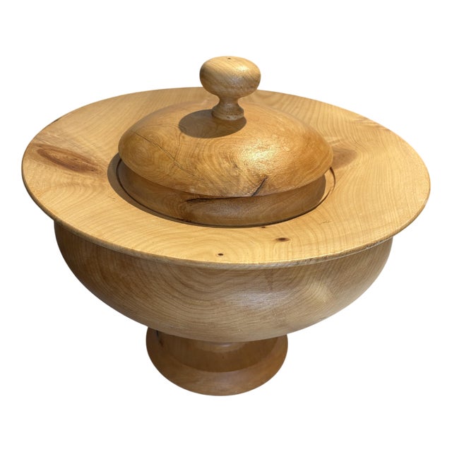 Vintage Wooden Fruit Cup, 1980s For Sale