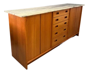 American Studio White Oak Sideboard / Bar Cabinet United States, Circa 1958–1965